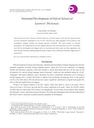 Pdf Structural Development Of Oxford Advanced Learners Dictionary