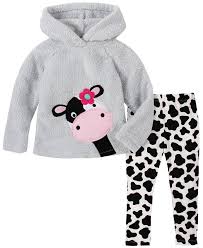 Or go cute to drinks with the girls in a matching crop top and silk skirt. Kids Headquarters Toddler Girl 2 Piece Hooded Fleece Top With Cow Print Legging Set Reviews Sets Outfits Kids Macy S