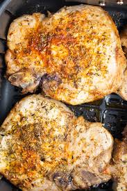 Be sure to keep your eye on the chops while they are frying. Perfect Air Fryer Pork Chops My Forking Life