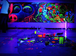 Black Light Graffiti Black Light Room Black Lights Bedroom Neon Painting