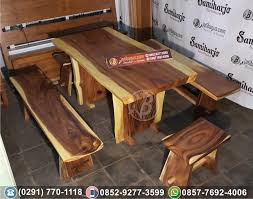 Harga kursi sudut ruang tamu l pojok ukir mentahan kayu jati murah. Toko Furniture Online Jual Meja Makan Blok Dan Bangku Suar