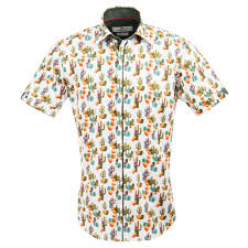 It's made from quality, 100% cotton, 233gsm soft and warm brushed flannel. Claudio Lugli Cactus Print Short Sleeve Shirt Cp6047 The Shirt Store