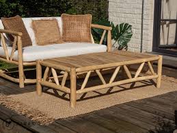 table basse en branche de teck bois flotte table exterieur bois salon de jardin bois bois flotte