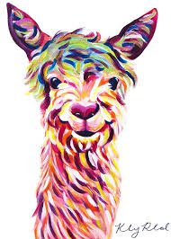 Llama Painting 12 16 By Kelsey Rowland Colorful Llama Art Original Acrylic Painting Animal Art Fun Llama Painting Animal Paintings Acrylic Animal Paintings