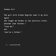 German Girl Joel Carpenter Poetry German Girls Phrase Poems