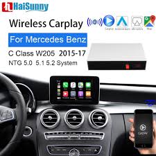 Free Shipping Wireless Carplay For Mercedes Benz C Class 2015 2017 W205 Car Play Ntg 5 0 Support Multimedia Screen Ios13 Android Auto Mirror Only 327 42