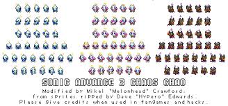 With this sheet, we have taken some of the best. Custom Edited Sonic The Hedgehog Customs Chaos Chao Sonic Advance 3 Style The Spriters Resource