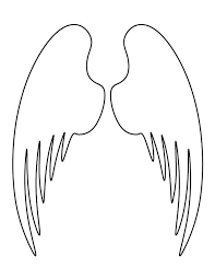 Print and cut the workpiece according to the template, carefully cutting the lateral waves and circle lines in the middle. How To Make Angel Wings Ornaments Our Crafty Mom Winged Stencil Angel Wing Ornaments Wings