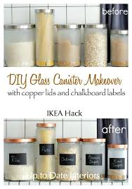 Diy Glass Canister Makeover Ikea Hack Up To Date Interiors Diy Glass Ikea Hack Mason Jar Diy