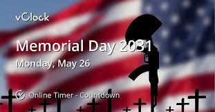 People commonly use this calculator to find out the number of days before certain events in their lives are due to happen. When Is Memorial Day 2031 Countdown Timer Online Vclock