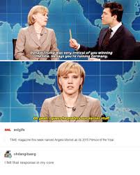 The giant mosaic shows merkel's hands composed of smaller photographs of hands. Trump Merkel Memes