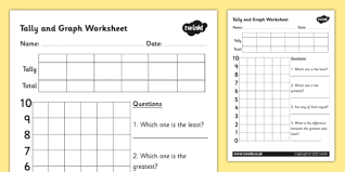 Create Your Own Data Tally And Graph Worksheet Worksheet
