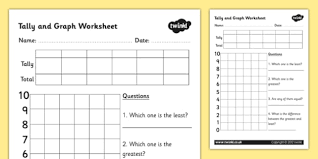 Block Graphs And Tally Chart Worksheet Worksheet Template