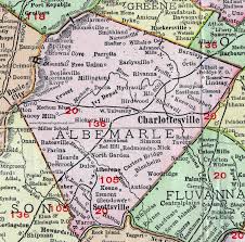 Imagined Albemarle County Virginia Map 1911 Rand Mcnally Charlottesville Scottsville Crozet Alberene Glendower Ad County Map Virginia Map Albemarle