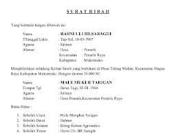 Surat persetujuan hibah dari ahli waris. Contoh Surat Hibah Contoh Surat