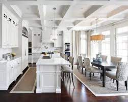 Open Layout White Kitchen Inspiration White Kitchen Design Kitchen Dining Room Combo