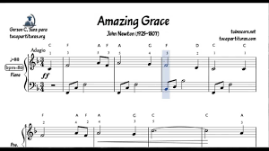 Amazing grace (piano in c). Amazing Grace Easy Sheet Music For Piano Beginners Youtube