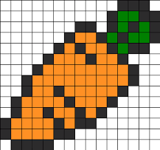 Carrot Kandi Pattern Fuse Bead Patterns Perler Beads Pixel Art Pattern