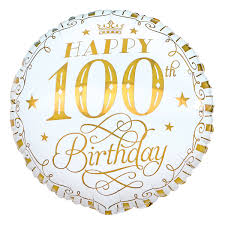 50% off with code zazzthankyou. Buy White Gold 100th Birthday 18 Inch Foil Helium Balloon For Gbp 2 79 Card Factory Uk