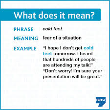 Don T Get Cold Feet About Using This Idiom O Idioms Learn English English Idioms
