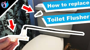 This prevents the tank from refilling while you make your repairs. How To Repair And Replace Toilet Bowl Flusher Handle Flush Lever Diy Tutorial Youtube