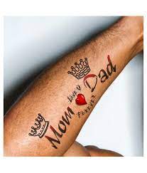 It includes a beautiful tattoo that indicates that 'symbolic meaning for parents.' this tattoo is also worn by people who have lost their mom and their dad has carried out. Ordershcok New Design Mom Dad Temporary Body Tattoo Buy Ordershcok New Design Mom Dad Temporary Body Tattoo At Best Prices In India Snapdeal