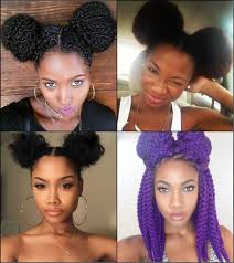 From way back in the earlier centuries bob hairstyles were always one of the trendiest hairstyles and of late the braided bob style has once again taken over by storm. Black Women Double Bun Hairstyles For Naughty Girl Look Hairstyle 2017
