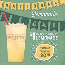 Mcalister's deli promo codes 2020. 1 National Lemonade Day At Mcalister S Deli
