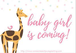 New Baby Girl Ecard New Baby Products Baby Shower Invitation Cards Congratulations Baby