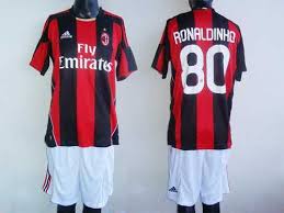 Ac Milan 80 Ronaldinho Red Black Strip Home Soccer Club Jersey 20 50 Ac Milan Jersey Cheap Sports Jerseys Soccer Jersey Ac Milan Soccer