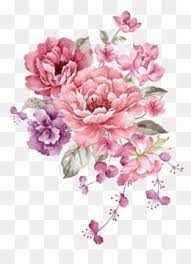 Flowers Material Watercolor Flowers Pink Flowers Fresh Literature And Art Flower Printing Flo Watercolor Flower Background Flower Pattern Drawing Floral Poster