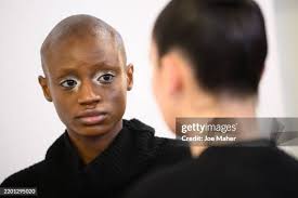 A model backstage at the Ray Chu presentation during London Fashion... News  Photo