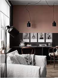 Dark Pastel Contrast Halb Bemalte Wande Haus Deko Rosa Zimmer