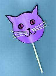 Cat Face Puppet Cat Crafts Preschool Puppet Crafts Kindergarten Crafts