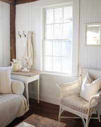 Simple Farmhouse Style In An Old House Love The Beadboard Walls And Rustic Wood Farm House Living Room Living Room Wall Living Room Photos