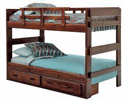 Twin over twin black metal bunk bed $188.00 Chocolate Heartland 2 X 6 Split Bunk Bed American Freight Bunk Beds With Drawers Rustic Bunk Beds Bed With Underbed