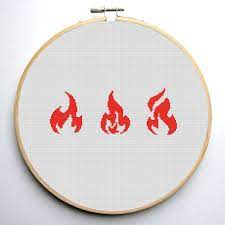 Cross stitch fabrics, cross stitch kits, stitching supplies Cross Stitch Pattern Pdf Flame Set Instant Download In 2021 Cross Stitch Cross Stitch Patterns Cross Stitch Fabric