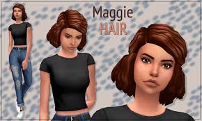 Sims 4 Custom Content Finds Banana Sims Maggie Hair By Banana Sims To Be Sims Sims 4 Sims 4 Mm