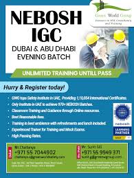 Get The Best Nebosh Igc Training In Uae In 2020 Occupational Health And Safety Classroom Training Occupational Health