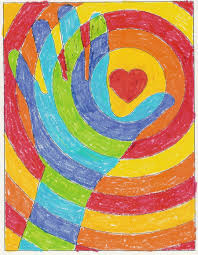 Colored pencil - cool and warm colors. DIY art craft activity for ...