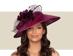 Bordeaux Hat Burgundy Gold Coast Couture