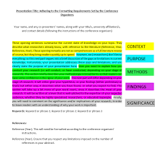 Reread your report with the purpose of abstracting in mind. Writing A Conference Abstract Cheat Sheet Thesislink