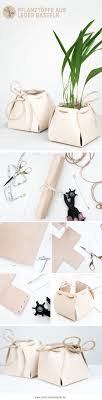 Stilvoll Verstaut Diy Leder Utensilos Pflanztopfe Basteln Diy Leder Selber Machen Basteln