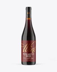 Download Amber Glass Red Wine Bottle Mockup