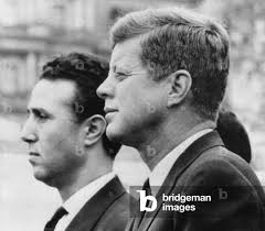 Image of Algerian premier Ahmed Ben Bella is welcomed to the White