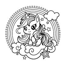 Black white cartoon unicorn vector clip art clipart royalty free. Kawaii Unicorn Black And White Novocom Top