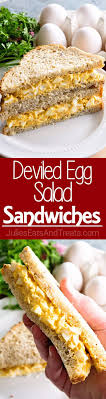 Deviled Egg Salad Sandwiches Your Favorite Deviled Eggs Piled Onto A Sandwich Perfect Recipe For A Quick And Eas Deviled Egg Salad Egg Salad Sandwiches Food