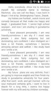 Proses interview saat melamar pekerjaan bisa menjadi sesuatu yang mendebarkan dan menakutkan bagi banyak orang. Deskripsi Diri Sendiri Dalam Bahasa Inggris Masnurul