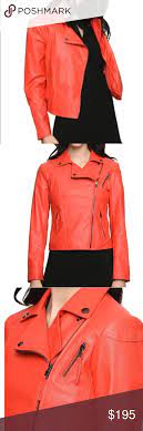 Armani Exchange Red Leather Moto Jacket Red Leather Moto Jacket Clothes Design Leather Moto Jacket