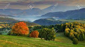 Entre deux modèles de sortie du communisme et deux orientations de politique étrangère. Tomber En Slovaquie Paysage De Pres Et De Champs Cerisiers De Couleur Automne Banque D Images Et Photos Libres De Droits Image 87927496